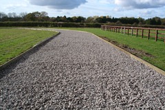 Exercise Track - Timber Edging - 650 Geotextile - Waxed Surface - Construction
