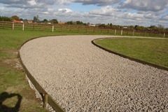 Exercise Track - Timber Edging - 650 Geotextile - Waxed Surface - Construction