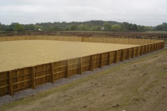 Polo arena - construction - aspahlt - polo fence - refurb