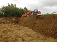 40m x 20m Manege - big cut and fill - sand and rubber