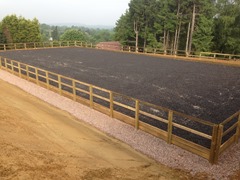 40m x 20m Manege - big cut and fill - sand and rubber