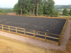 40m x 20m Manege - big cut and fill - sand and rubber