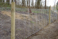 stock net fencing - rabbit netting - ditching
