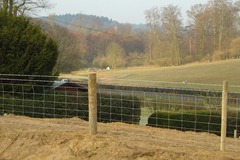 stock net fencing - rabbit netting - ditching