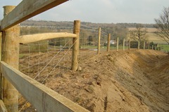 stock net fencing - rabbit netting - ditching